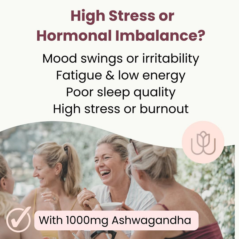Hormone Balance Ashwagandha Mind & Body 1000mg – Adaptogen Support for Stress, Calm Energy, Sleep, Mood & Focus (240, Hormone Balance) 240 count (Pack of 1)