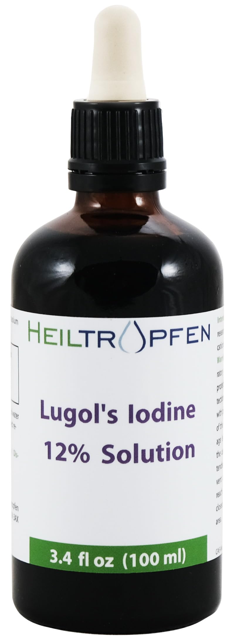 [Australia] - Lugol's iodine solution 12% 100 ml | 12 percent iodine and 24% potassium iodide | drops | Healing Drops® 