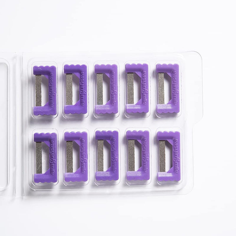 Orthodontic Interproximal Reduction Strips 10PCS Dental IPR/IR Striping System Teeth polishing Strip Single-Hand Use Tooth Enamel Repair Kit (Purple Color) Purple Color