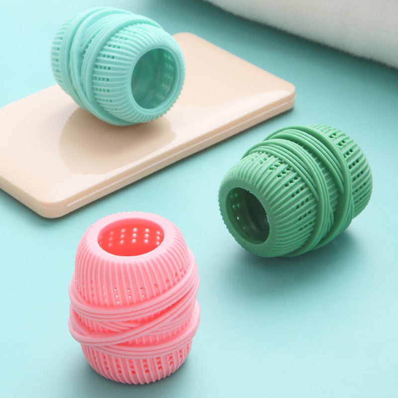 [Australia] - 3Pcs Washing Machine Laundry Ball Fabric Softener Ball Dispenser for Washing Machine Laundry Softener Liquid Refillable Ball Cleaning Tool Washing Sponge Household Substitute 