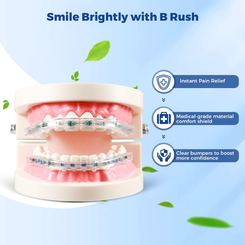 [Australia] - B Rush Comfort Cover for Braces -Orthodontic Lip Bumper, Lip Shield, Mouth Guard for Brackets, Wax Alternative-Dental Lip Protector 
