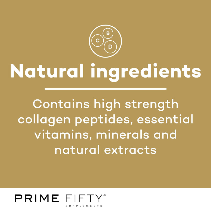 Prime Fifty Liquid Collagen 5,000mg, 14 x 15ml Sachets – Passion Fruit Flavour – Bio-Marine Collagen Supplements for Women – Biotin, Retinol, Selenium & Vitamins A, D, C & B12