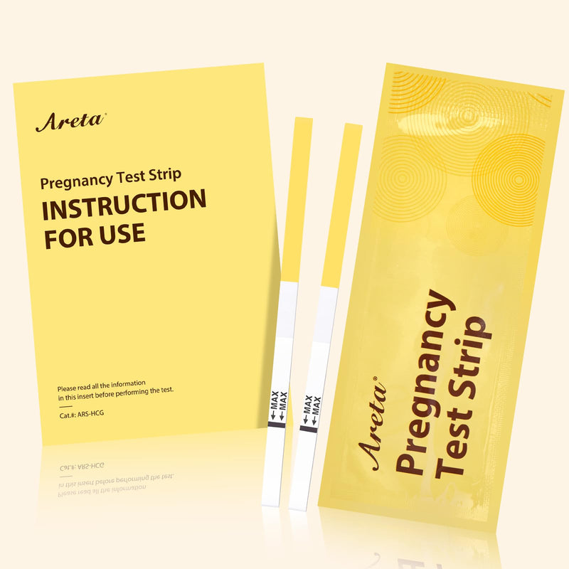 Areta HCG Pregnancy Test Strips: 25 Bulk hCG Tests | Highly Accurate and Rapid Results, Early Detection Before Missed Period, Expiration Date 12/31/2026
