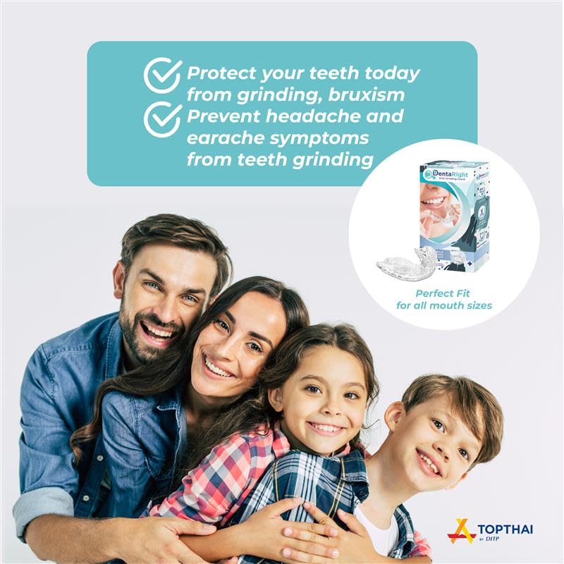 Custom-Fit Moldable Mouth Guard for Teeth Grinding and Clenching, Trimmable and Comfortable Fit - Pack of 6 in 3 Sizes for Kids, Teens, and Adults