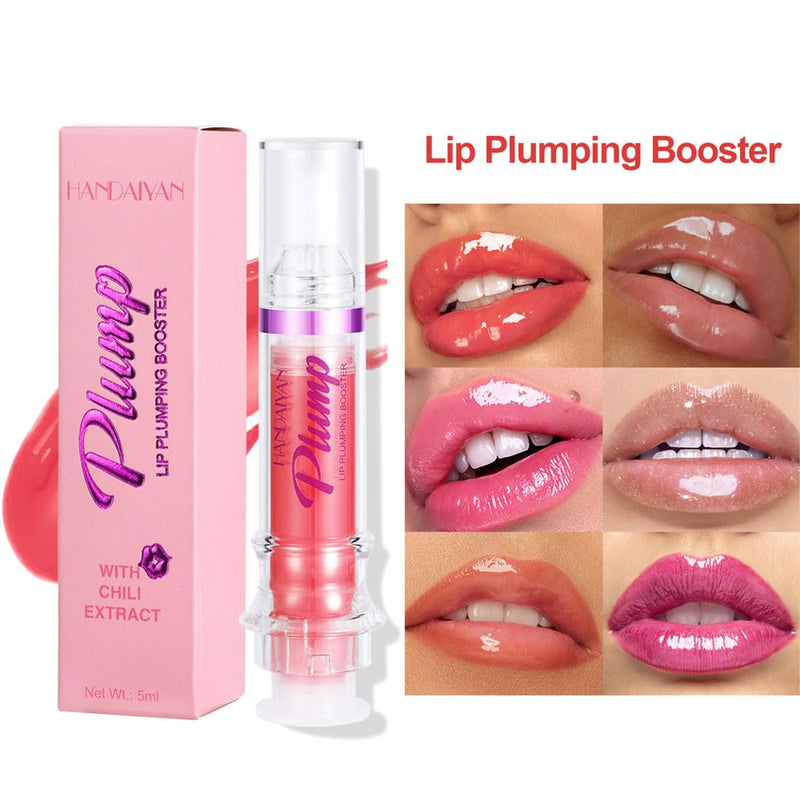 ZARICS Plumping Lip Oil,Hydrating Lip Gloss Natural Moisturizing Lip Plumper,Long Lasting Glossy Lip Glow Oil Shine Lip Makeup Tint for Women Plump and Pout 03