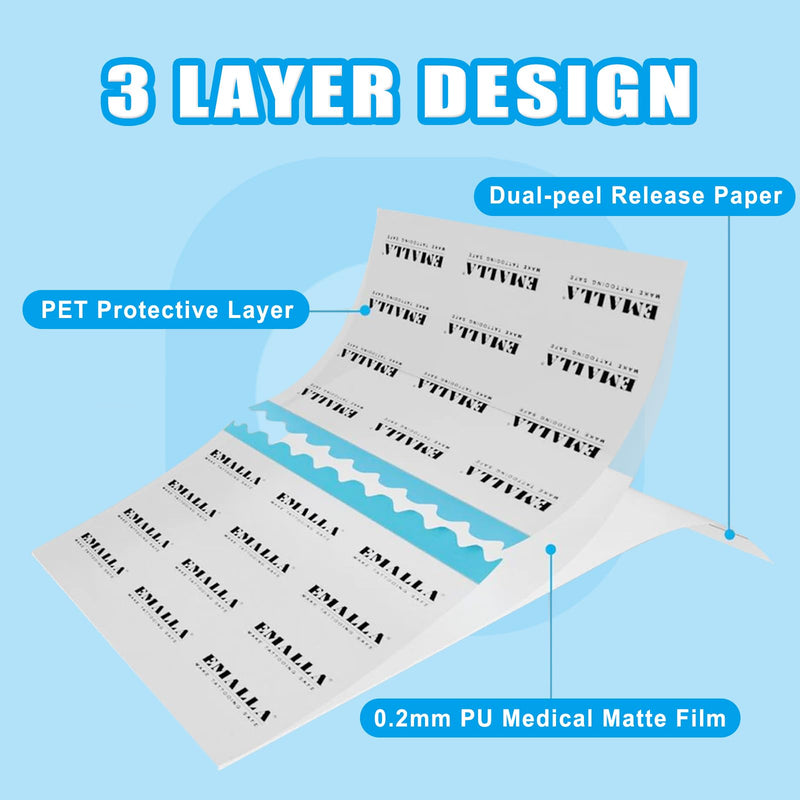 Tattoo Film - Waterproof Tattoo Cover Up - 15cm x 10m Roll - Transparent - All Ages 15cm*10m