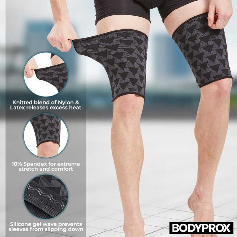 [Australia] - Thigh Compression Sleeve(1 Pair), Hamstring Compression Sleeve for Men and Women Medium 