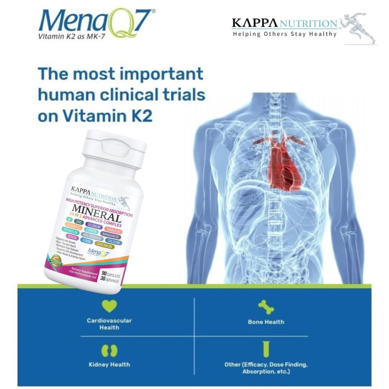 [Australia] - KAPPA NUTRITION (90 Capsules,Vitamin K2, Vitamin D3, Zinc, Selenium, Vanadium, Copper, Manganese, Potassium, Molybdenum, Calcium, Chromium, Iodine, Boron, Mineral 13 in 1 Advanced Complex, from 