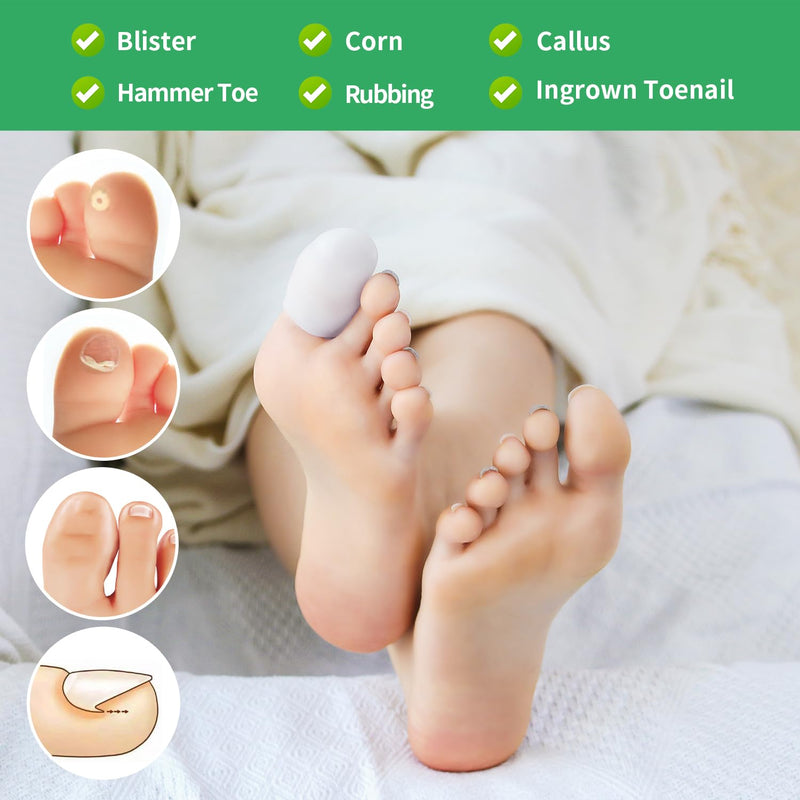 [Australia] - Niupiour Silicone Big Toe Protectors for Women and Men, 14 Pieces of Gel Toe Covers for Missing or Ingrown Toenails, Toe Caps and Sleeves for Shoes, Protect Toe from Rubbing and Friction 