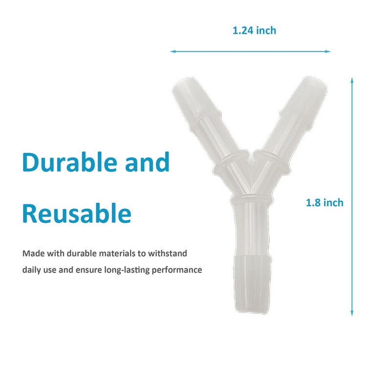 [Australia] - CINOCA-5PCS Per Pack -Oxygen Tubing Connectors Y Splitter - Oxygen tube connectors, Compatible with Most Standard Oxygen Tubing - Ideal for Home Oxygen Therapy 