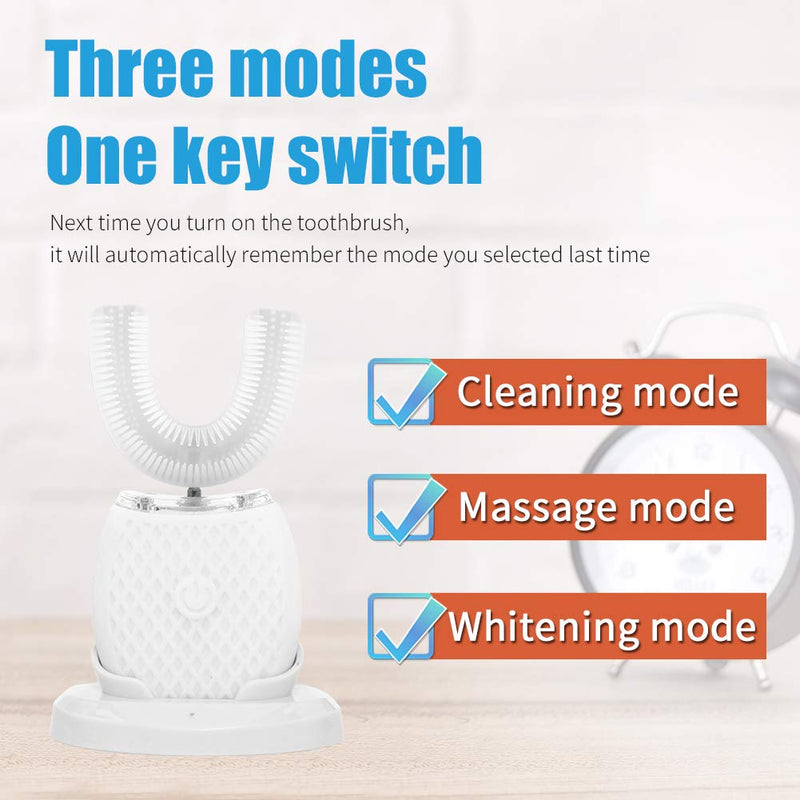 [Australia] - Automatic Toothbrush U Shaped Toothbrush for Adults 360° Toothbrush 30'' Automatic Timer Wireless Charging Washable Travel Home 