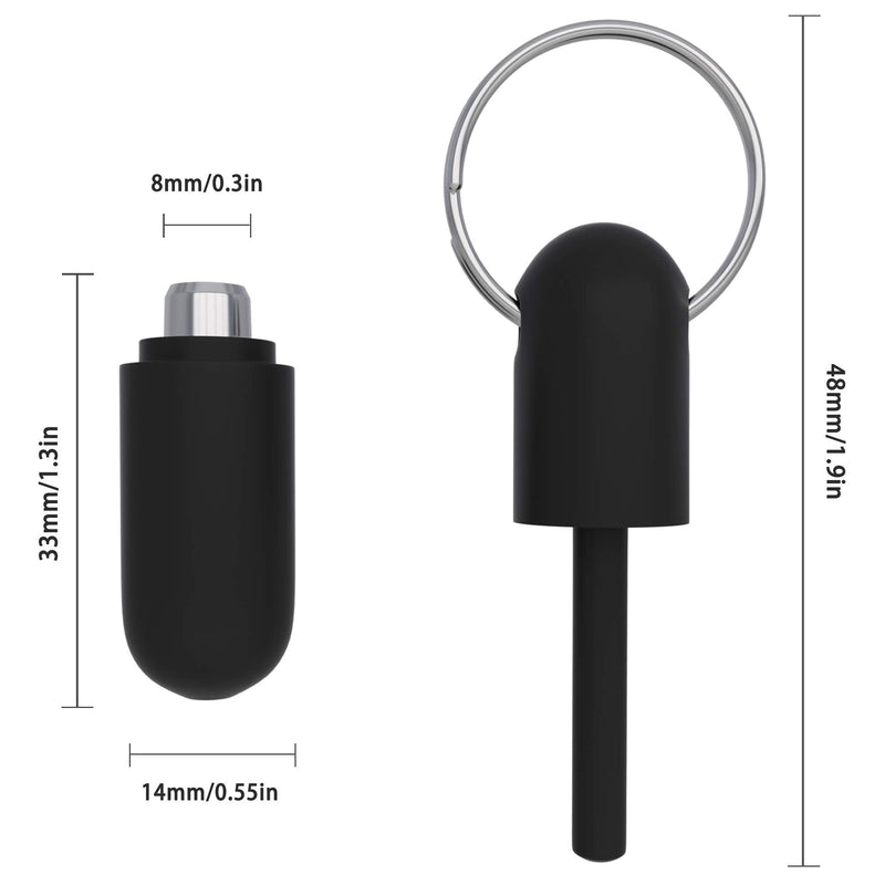 [Australia] - Cigar Punch Set of 3 Cigar Accessories Bullet Style Plastic Keychain Punch with 8 mm Hole (White & Black & Blue) 3&color 