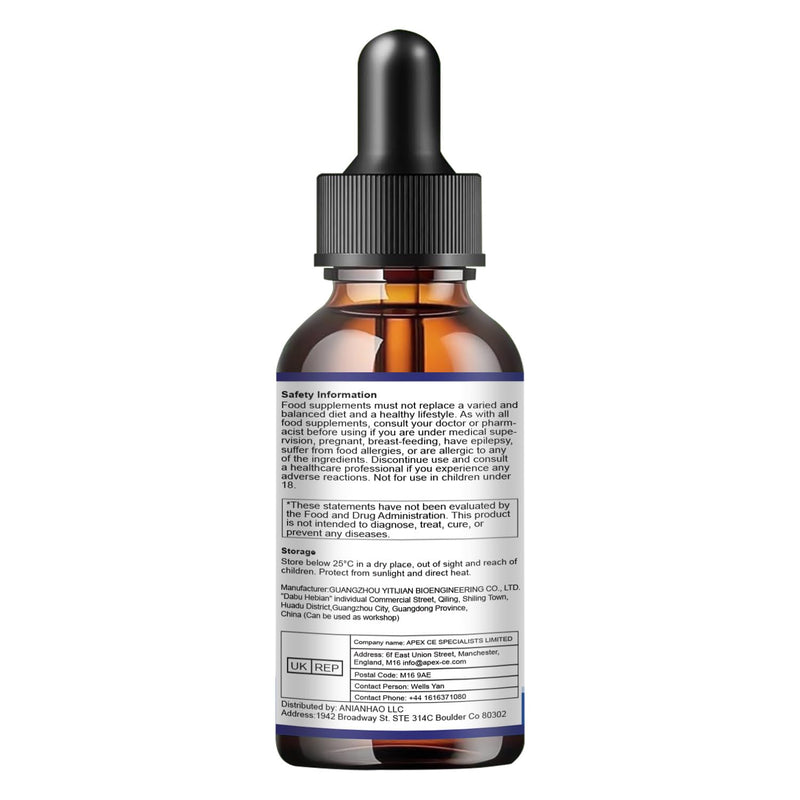 Alpha Lipoic Acid 600mg Liquid Drops for Neuropathy, Advanced 12-in-1 Stabilized R-ALA Supplement w. Benfotiamine Acetyl L-Carnitine Vitamin C E for Antioxidant Nerve Brain Energy Health