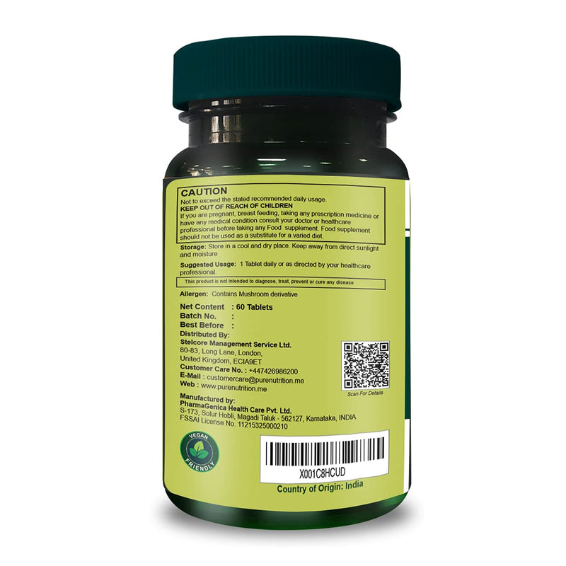 Pure Nutrition Whole Food Multivitamins for Men | 60 Tabs | One-A-Day | 100% RDA | 24 Natural Vitamins and Minerals | All Natural Plant Based Men's Multivitamin | 2 Months Supply