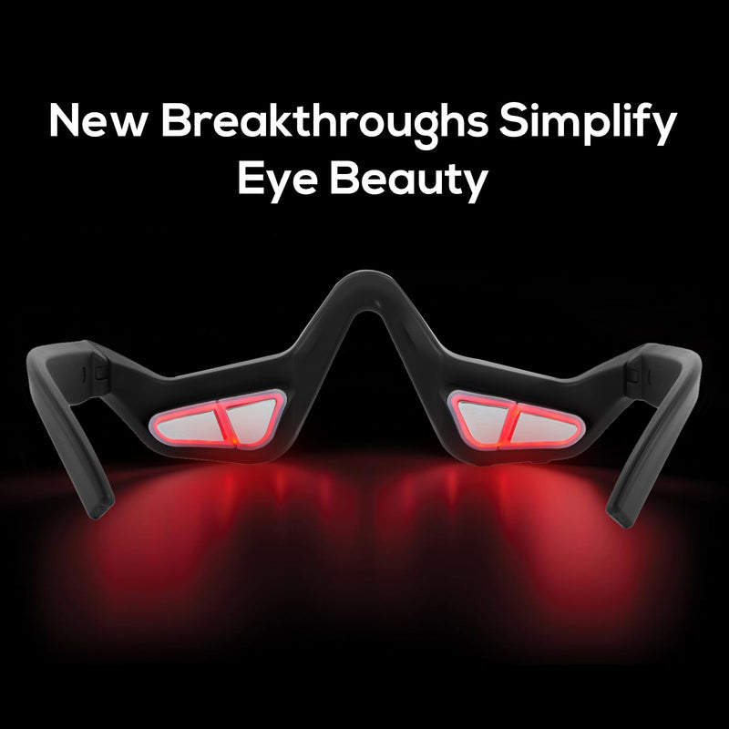 [Australia] - Under-Eye Red Light Therapy Device, & Microcurrent Eye Massager, Puffiness, Eye Bags - Red Light Therapy Glasses for Reducing Wrinkles and Fine Lines 8 Inch 