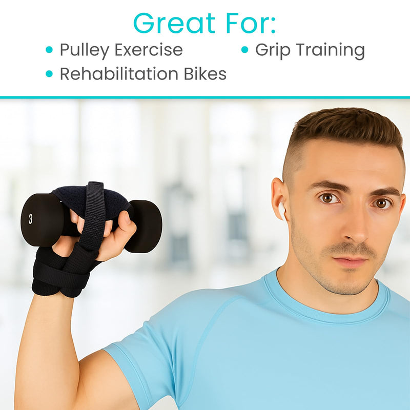 Vive Stroke Hand Brace - Rehabilitation Splint Glove for Elderly Patients - Finger Therapy Recovery Equipment - Physical Aid for Active Grip Support & Stability for Hemiplegia, Quadriplegic, Paralysis