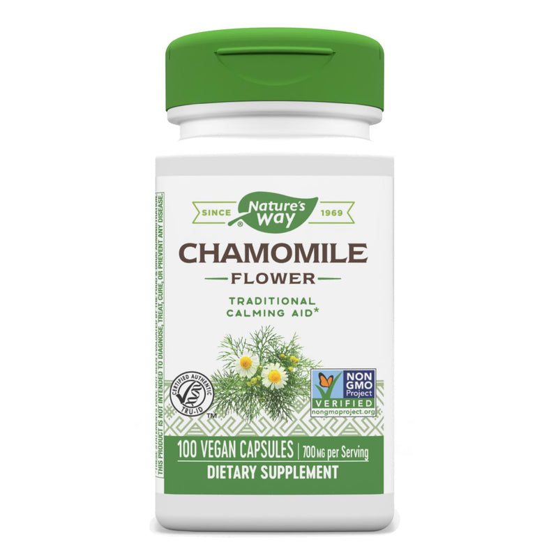 [Australia] - Nature's Way Chamomile Flower - 700 mg per 2-Capsule Serving- Traditional Calming Aid* - Herbal Supplement - Non-GMO Project Verified & Gluten Free - 100 Vegan Capsules 