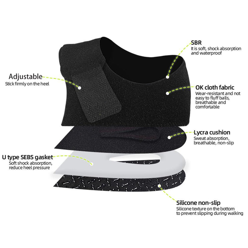 [Australia] - Heel Cups, Anti-Slip Gel Heel Pads, Adjustable Heel Protectors Cushion for Heel Pain Relief for Men & Women (Small) Small 