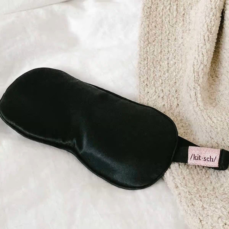 [Australia] - Kitsch Weighted Satin Sleep Mask - Weighted Eye Mask for Sleeping and Travel - Lavender Sleeping Mask for Women and Men - Light Blocking, Adjustable Strap, Ultra-Soft (4.1oz/116g) 