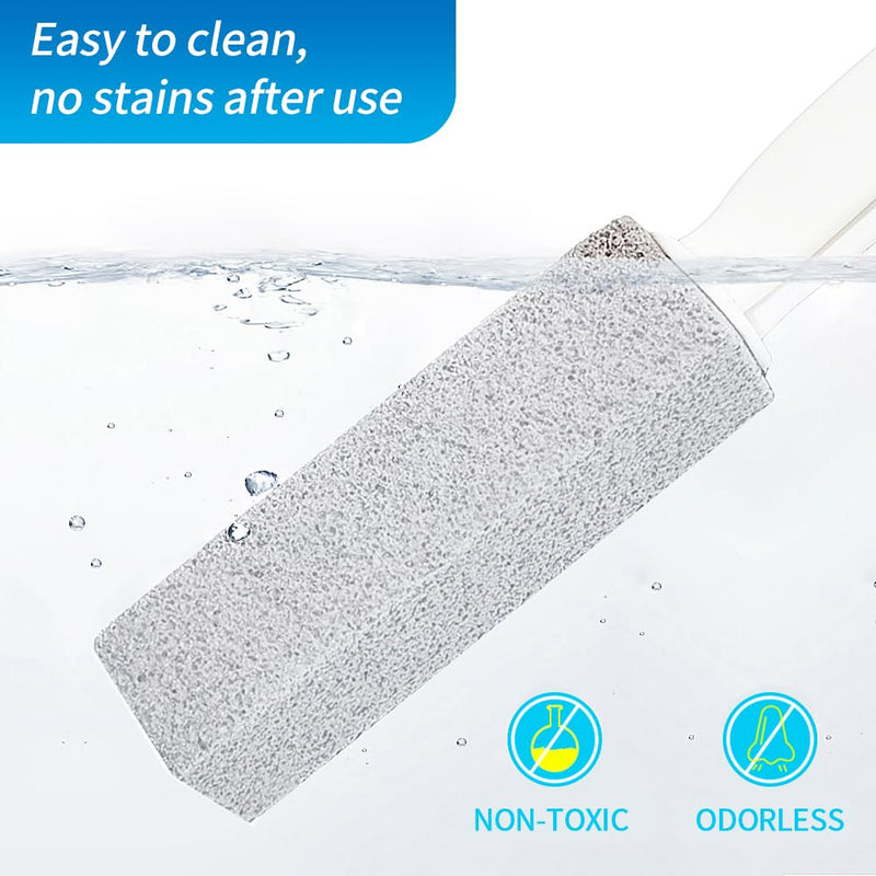 [Australia] - 4TH Pumice Stone for Toilet Bowl Cleaning,Scouring Stick with Handle,Powerfully Away Limescale Stain,Hard Water Ring, Calcium Buildup,Iron,Rust.Remover for Tile Bath-tub - 2 Pack Gray 