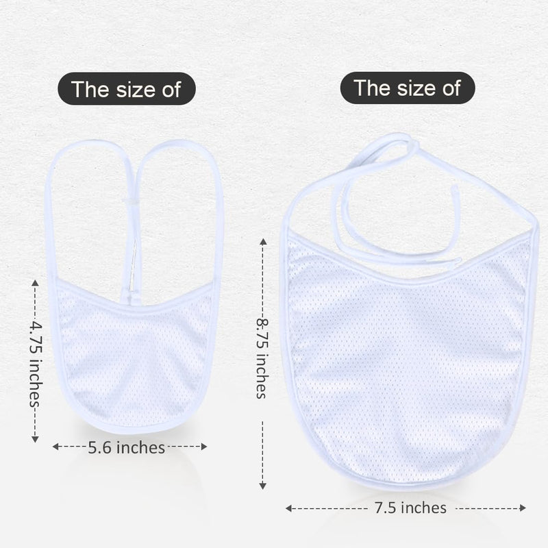 [Australia] - Tracheostomy Neck Stoma Cover,Breathable Laryngectomy Cover for Tracheotomy Care,Tracheal Care Supplies-Adjustable Neck Trachea Protector (White-3PCS, Large) White-3pcs 