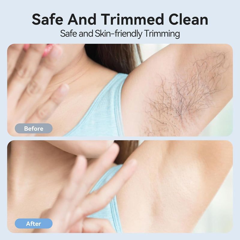 Painless Bikini Trimmer for Women, Electric Razor Trims All Hair Lengths, Gentle on Sensitive Skin for Bikini Line, Underarms, Legs, IPX5 Waterproof, Cordless for Travel & Shower Use