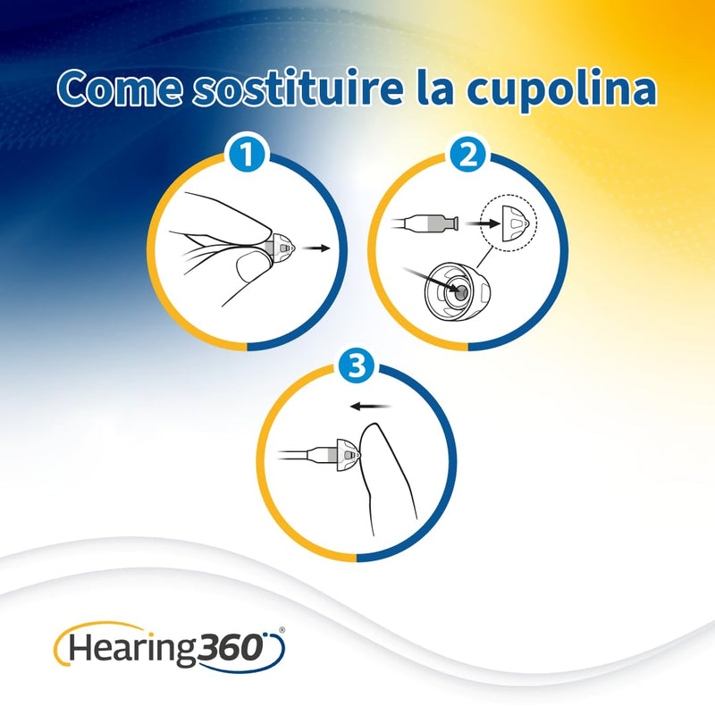 6 Dome Minifit Bass Double Vent Compatible Oticon, Bernafon, Philips and Maico - Silicone Hearing Aid Domes (10mm) 10 mm