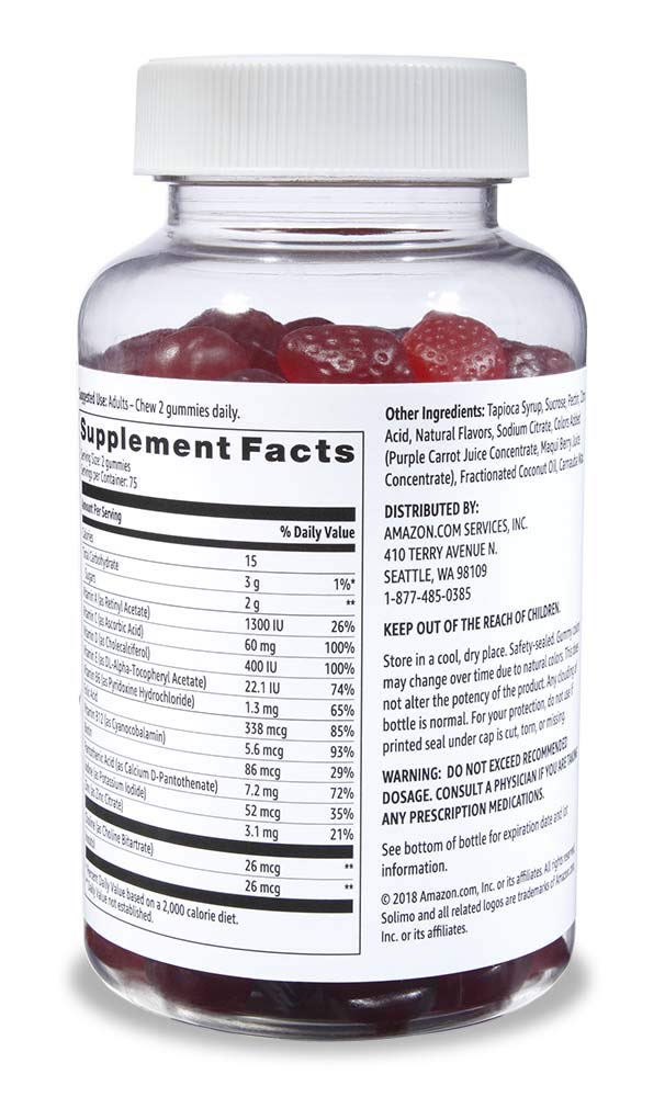 Amazon Basics Adult Multivitamin (300 Count) and Vitamin D3 Gummies (160 Count)