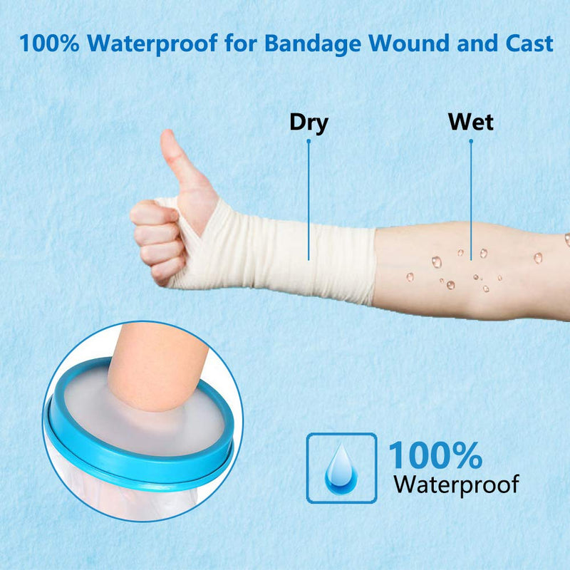 [Australia] - Kids Arm Cast Cover for Shower Bath Teens Waterproof and Watertight Cast Bandage Protector Bag for Broken Surgery Wound Arm, Hands, Wrists,Protector Bag (S-17.5inches) S-17.5 Inch 