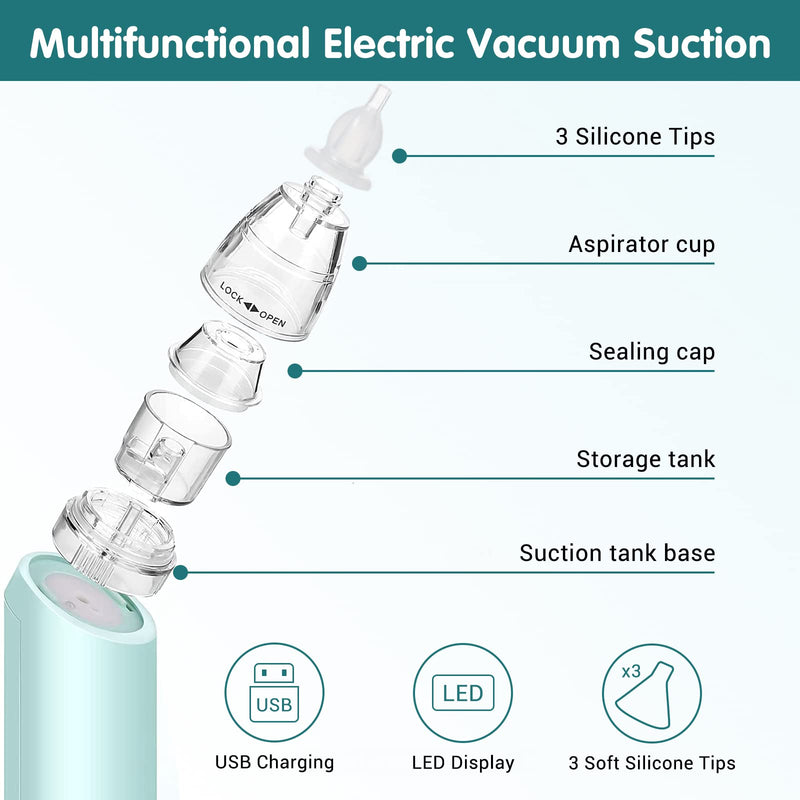 [Australia] - Ear Vacuum Wax Removal Tool, 6 Levels Electric Strong Suction Ear Vacuum Wax Remover, USB Charge Ear Cleaner Ear Wax Vacuum, Ear Wax Suction Remover Device for Adults and Kids (Blue) Blue 