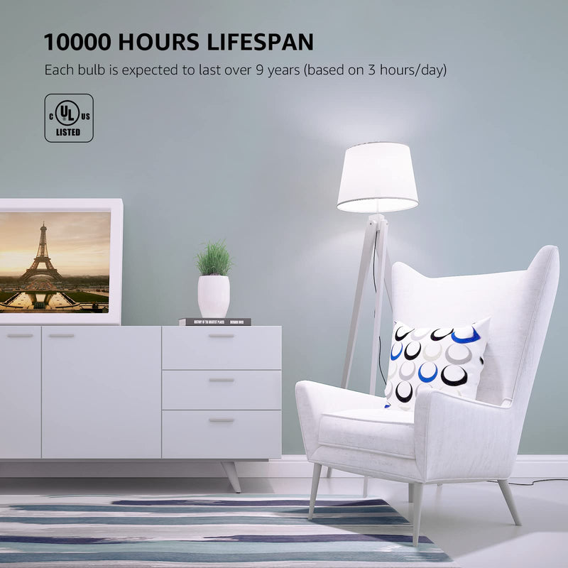 [Australia] - LE LED Light Bulbs 60 Watt Equivalent, 9W 800 Lumens Non-Dimmable, Daylight White 5000K, A19 E26 Standard Medium Base, 10000 Hour Lifetime 5 Count (Pack of 1) 