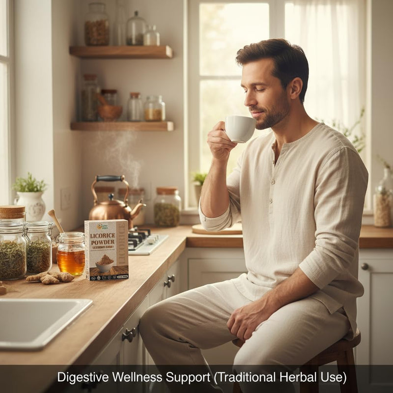 [Australia] - Licorice Root Powder Natural ‚Äì Mulethi (Yastimadu) Powder (Glycyrrhiza Glabra) for Skin Care, Herbal Tea, Digestive Support & Wellness ‚Äì 2 oz 