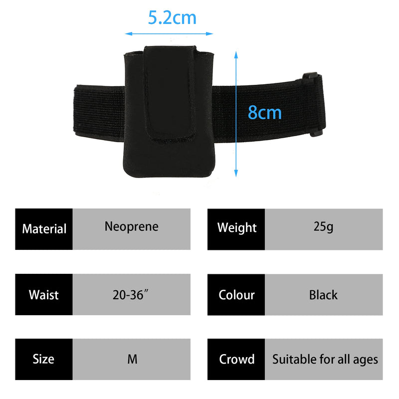[Australia] - Insulin Pump Holder Waist Belt - Compatible with t:Slim/t:Slim X2 - Adjustable Diabetic Pump Case - Diabetic Insulin Pump Belts Armband for Adults & Kids - Diabetic Pouch Belt for Sports (M Waist) M-Waist 