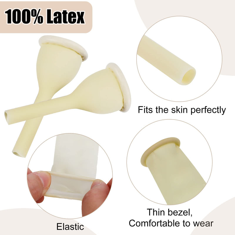 [Australia] - 30 Pcs Male External Catheter Kit Condom Catheter Urinal Bag Latex External Catheter for Men Catheter Supplies External Catheters with 3 Rolls Male External Catheter Fixer(40mm) 40mm 