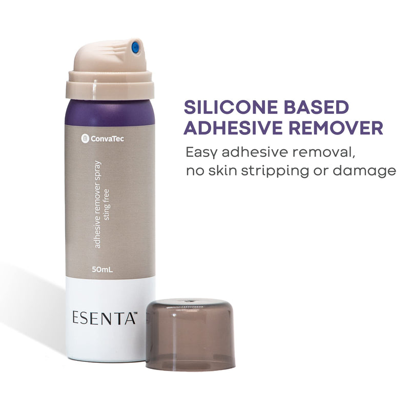 [Australia] - ConvaTec ESENTA Adhesive Remover Spray for Around Stomas and Wounds, Sting Free, Alcohol Free, 50 mL Bottle (Pack of 1) Spray 50mL (Pack of 1) 