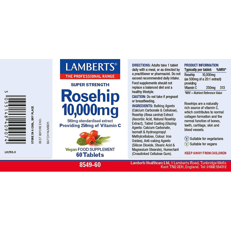LAMBERTS Rosehip 10,000Mg, 60 CT