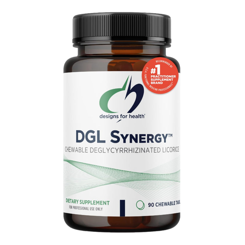 [Australia] - Designs for Health Deglycyrrhizinated Licorice Root Chewables - DGL Synergy 500mg Licorice Supplement to Support Digestion - Pleasant-Tasting, Non-GMO + Sugar Free (90 Chewable Tablets) 