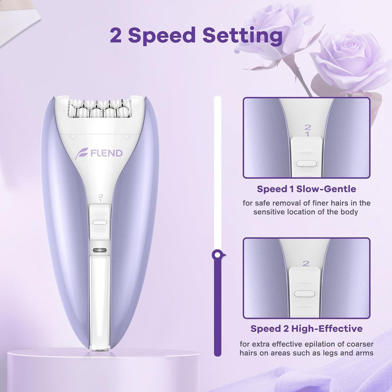 [Australia] - Women's Epilator, Quiet Facial Epilator, Women's Facial Epilator with 2 Speed Levels, Wireless Epilator Face & Body Hair Removal, Electric Epilator Hair Removal Device Face 