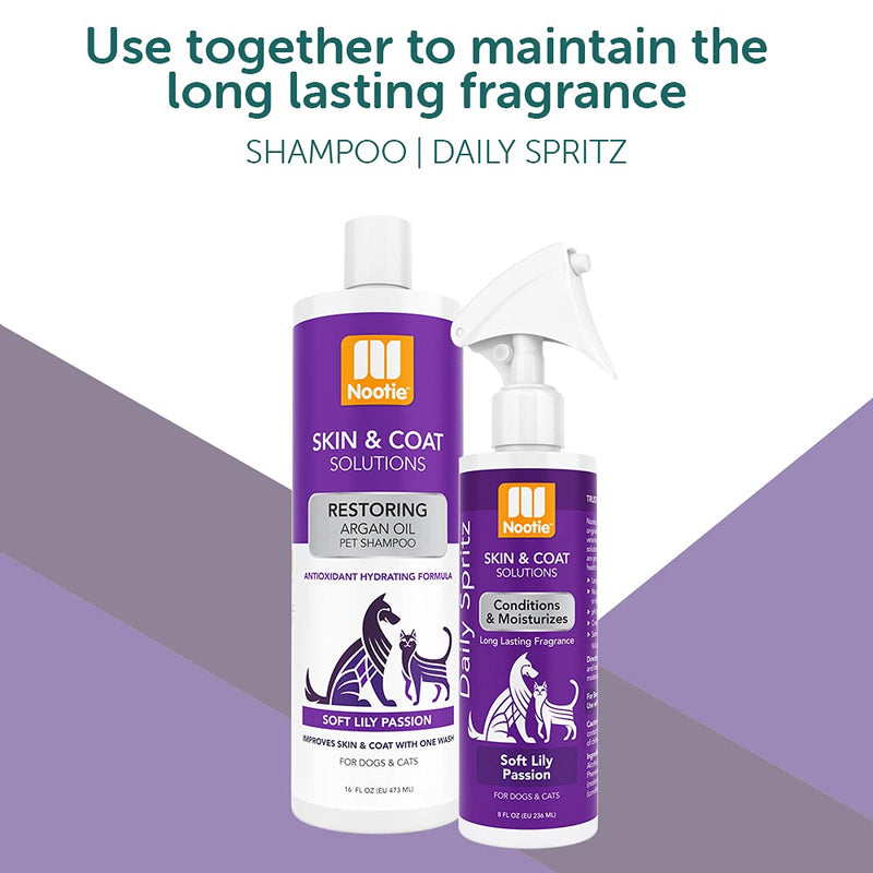 Nootie Foaming Waterless Shampoo for Dogs and Cats, 7-Ounce, Soft Lily Passion - PawsPlanet Australia