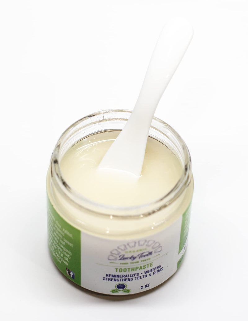 Lucky Teeth Organic Toothpaste-All Natural, Remineralizes and Fortifies Teeth and Gums. (2 oz)
