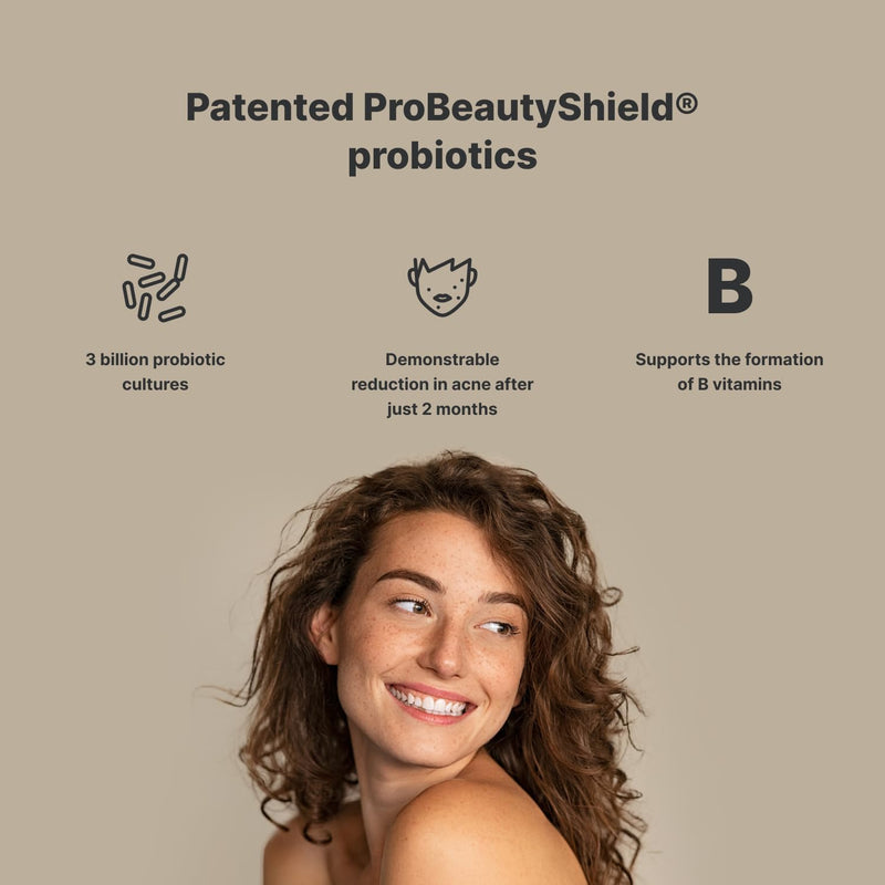 Vilgain Hair, Nails & Skin Complex ⁠-⁠ Probiotics, Vitamins and Minerals to Support The Health of Skin, Hair and Nails, in Vegetable Capsules