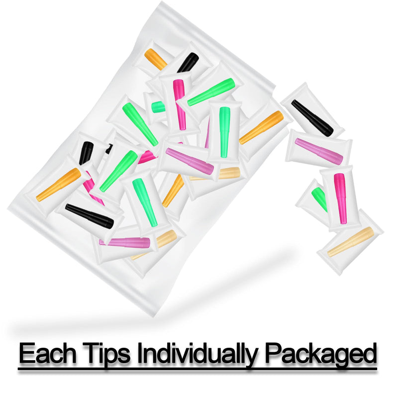 [Australia] - 100pcs Hookah Tips Disposable Shisha Hookah Mouth Tips Individual Wrapped Mixed Colors Mouth Tips for Most Hookah Mouthpiece Handles Made of BPA-Free Plastic - No Burrs Gift Box 