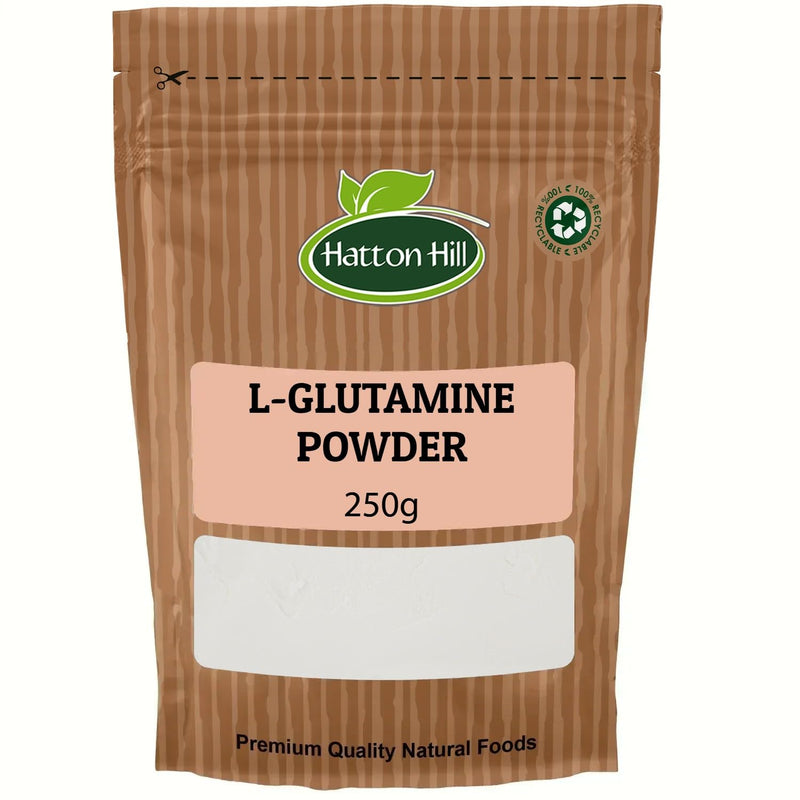 Pure L-Glutamine Powder 250g by Hatton Hill – Premium Amino Acid Supplement for Muscle Recovery & Gut Health – Unflavoured, Vegan Friendly
