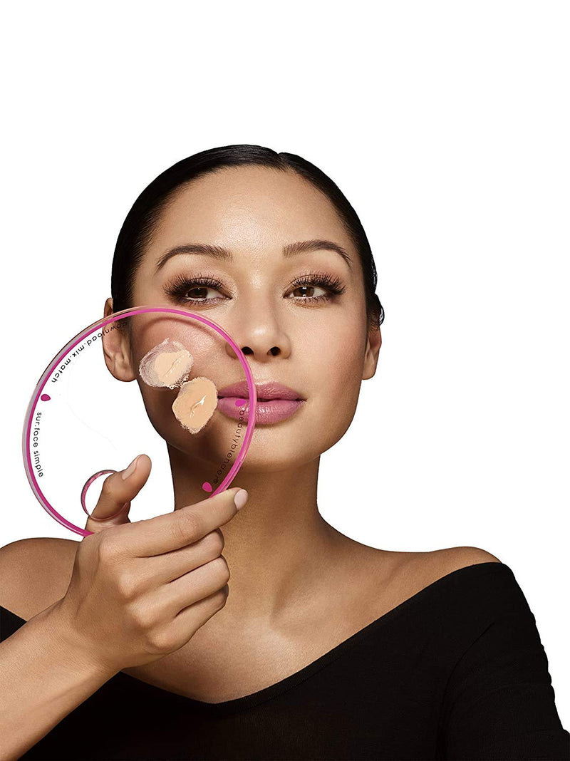 [Australia] - Beautyblender® | Surface Simple Portable Clear Beauty Blender Makeup Mixing Palette, Mix and Match Foundations and Creams, Includes Mixing Makeup Wand 