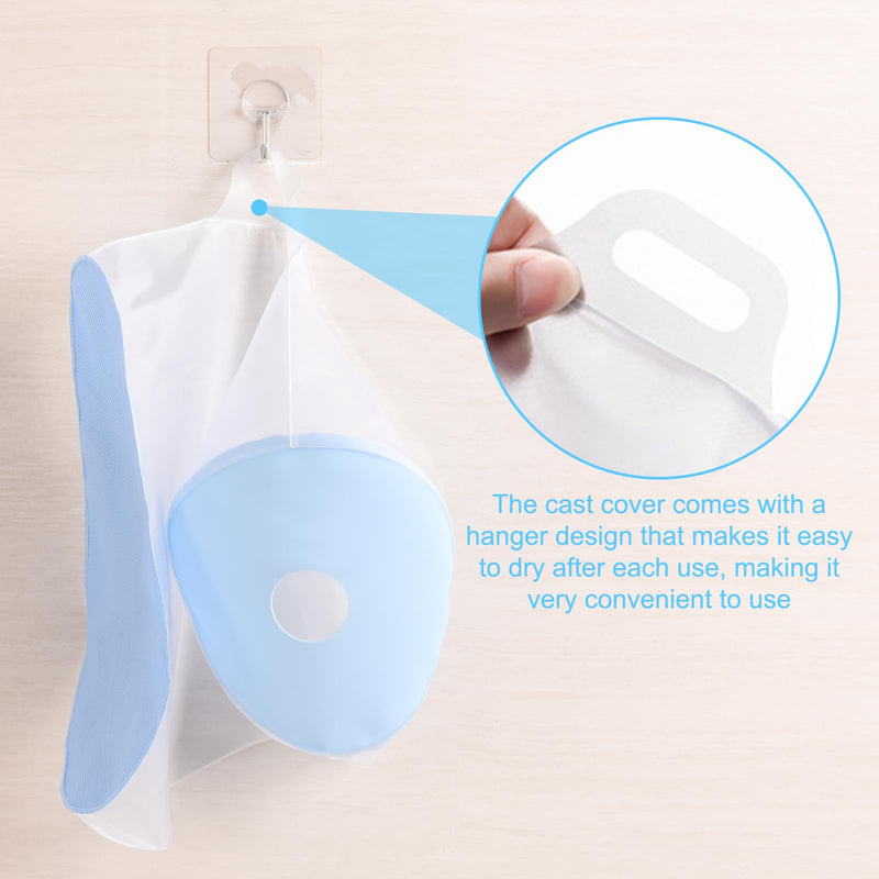 [Australia] - Fasola Plaster Shower Leg, Non-Slip Shower Protector Leg, Reusable Waterproof Leg Protector for Broken Thigh, Leg, Knee, Foot, Toe Long Leg Adult 