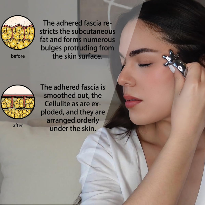[Australia] - DARKRING Stainless Steel & Engineering Plastic Facial Massage Tool Set - Pressure Point Blaster for Tissue & Fascia, Trigger Point Massage Tool mini and elite 