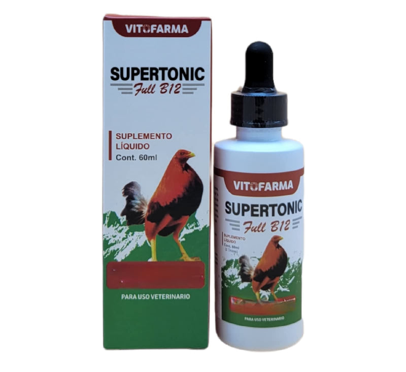 Supertonic Full B12 for Rooster - Multivitamin boosters for Roosters, Vitamin Recovery Liquid 60ml