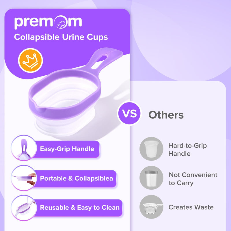 Premom Quantitative Ovulation & Pregnancy Test Kit: 40 LH Strips + 10 HCG Strips + 2 Reusable Urine Cups | at-Home Fertility Test for Women | Smart Digital Ovulation Reader App