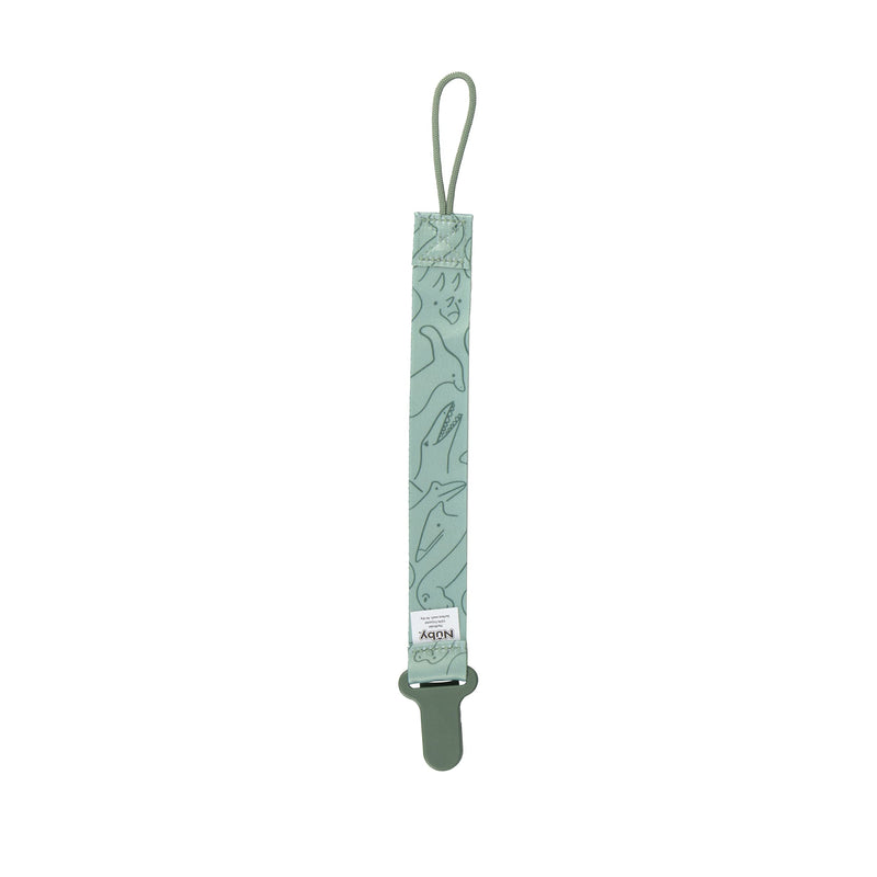 [Australia] - Nuby Pacifinder Pacifier Clip, 2 Pack Pacifier Holder for Boy, Blue Dots and Green Dino 