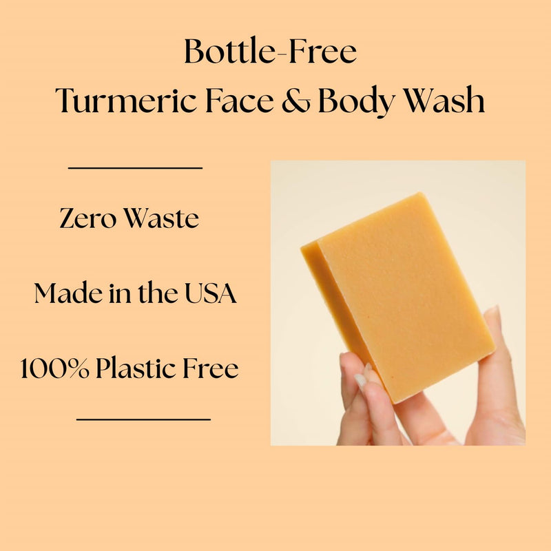 Aspen Kay Naturals Turmeric Soap for Face & Body - made with Organic Shea Butter, Chamomile & Calendula - Gentle Turmeric Face Wash, All Skin Types, Made in USA (2 pack) 4.5 Ounce (Pack of 2)
